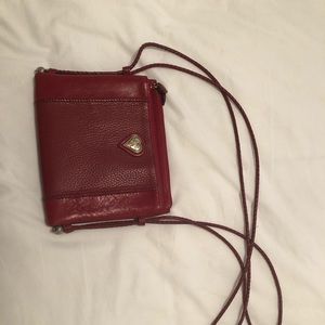 Brighton Red leather cross body purse.